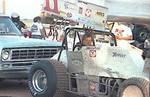 Steve Kinser waiting to be pushed off at Lawton